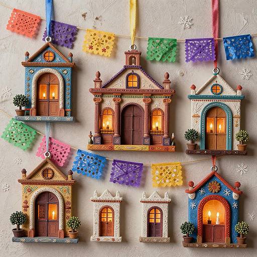 Volumetric Oaxacan Winter Ornament Diorama