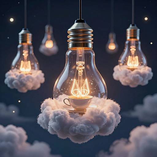 Stratospheric Tea Party with Lightbulbs