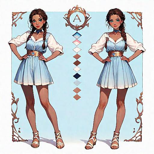 Katara Blue Dress Confident Pose