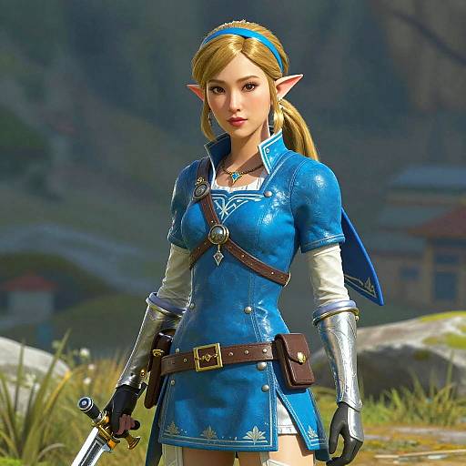 Cerulean East Asian Spy in Zelda Style
