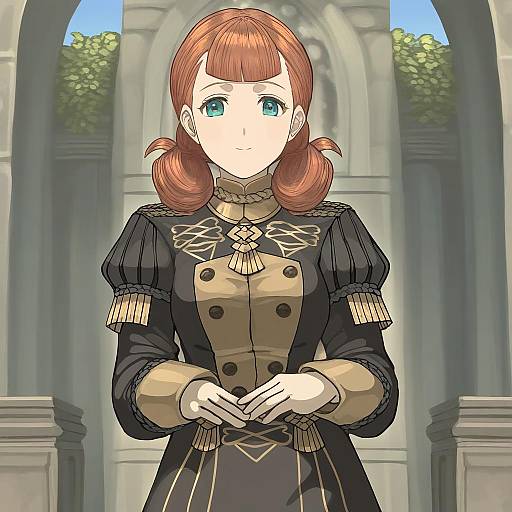 Illustration of Annette fantine dominic, fire emblem in the style of Harusame (rueken)