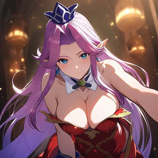 Illustration of Angela (seiken densetsu 3), seiken densetsu in the style of Shiwasu no okina