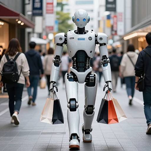 Humanoid Robot Shopping in Tokyo