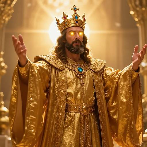 Majestic King in Golden Robes