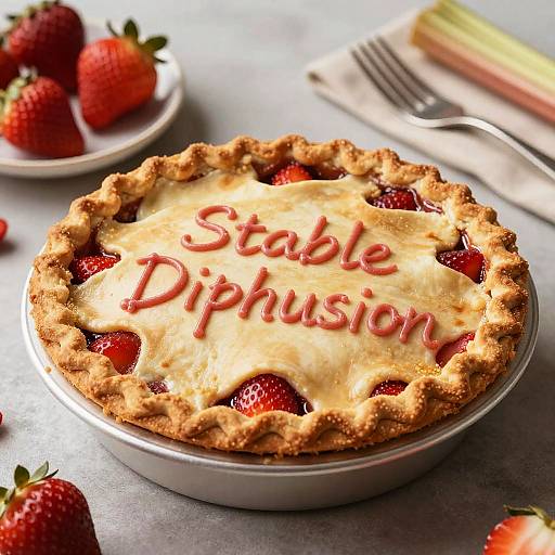 Strawberry Rhubarb Pie Food Photography