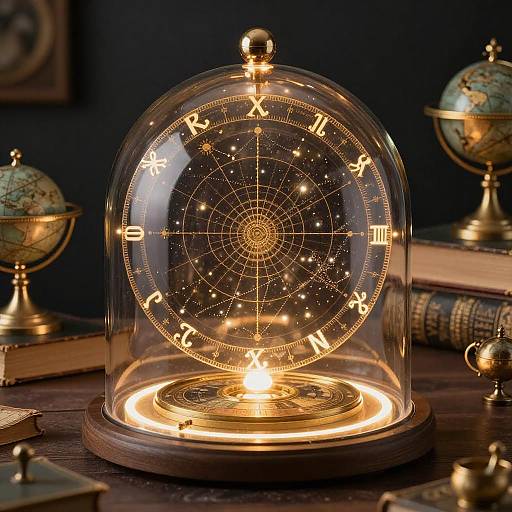 Celestial Astrology Dome with Zodiac