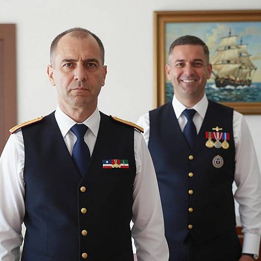 Serious and Proud: Military Men Portrait