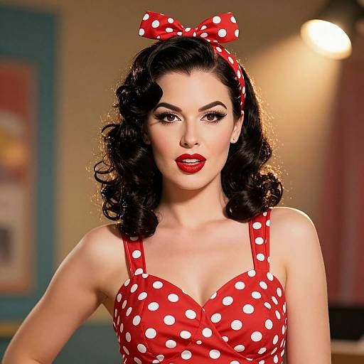 Rockabilly Pin-Up Digital Illustration