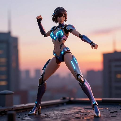 Futuristic Neon Bikini Action Figure