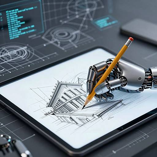 Cybernetic Robotic Artist Sketching