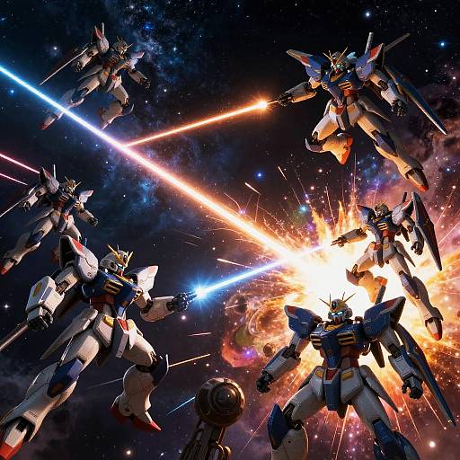 Epic Macross-Inspired Space Mecha Battle