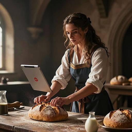 Warrior Princess Baker in Medieval Castle