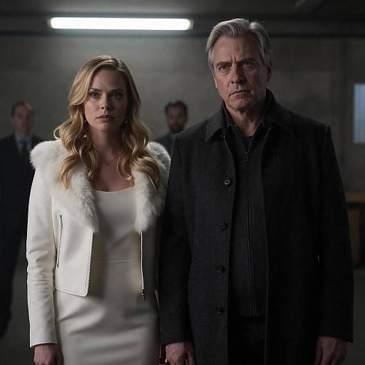 Industrial Room Portrait of Two Figures