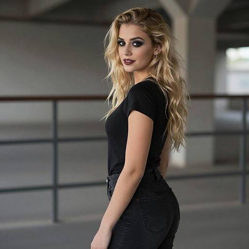 Edgy Portrait of Blonde Woman