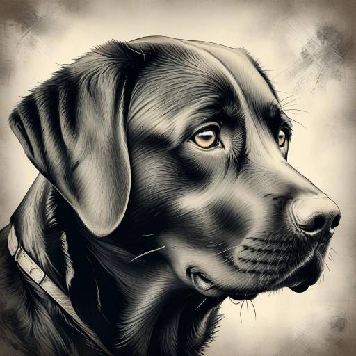 Majestic Labrador Portrait in Monochrome