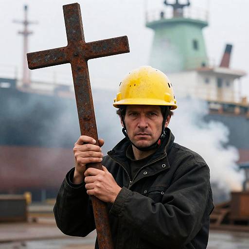 Industrial Portrait of a Resilient Man