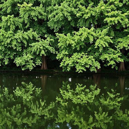 Tranquil Pond Reflecting Verdant Trees