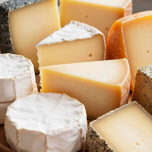 Assorted Various Cheeses Close-Up