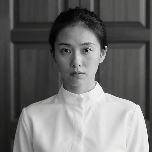 Elegant Black-and-White Portrait of a Woman