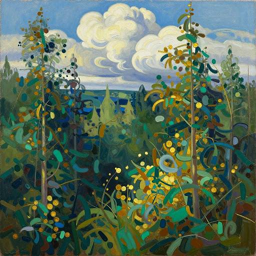 Helen Frankenthaler Abstract Woodland Scene