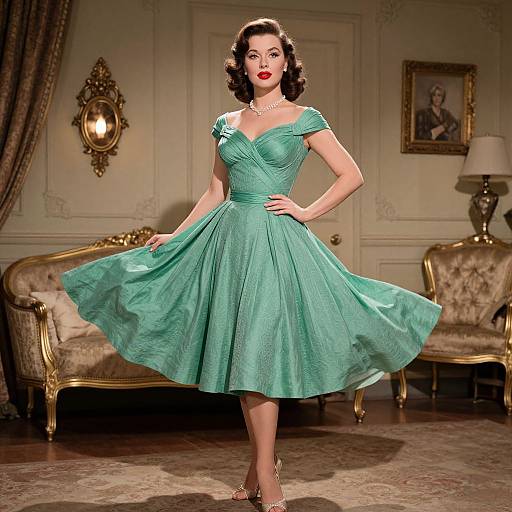 Elegant Vintage Hollywood Style Woman