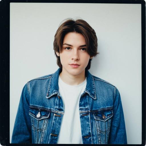 Young Man in Denim Jacket Portrait