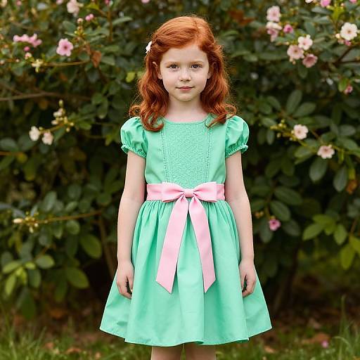 Young Girl in Green Dress