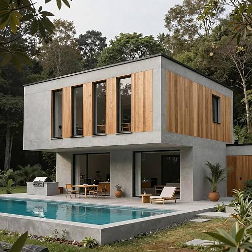 Contemporary Kawaii Home Surrounded by Nature