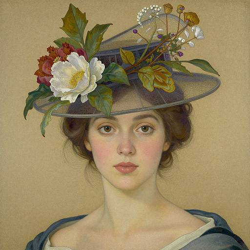 Floral Hat Inspired by Josephine Wall