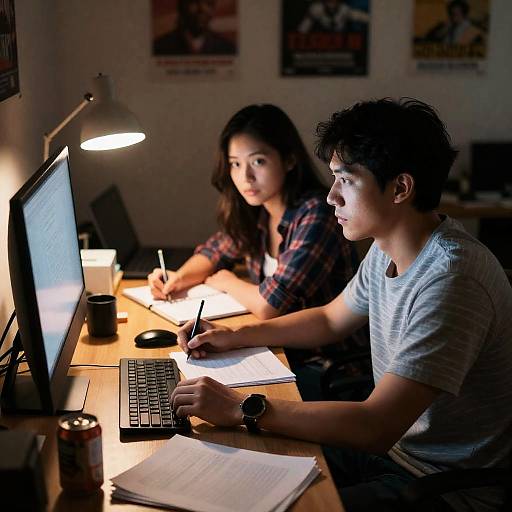 Candid Moments at a Cluttered Desk