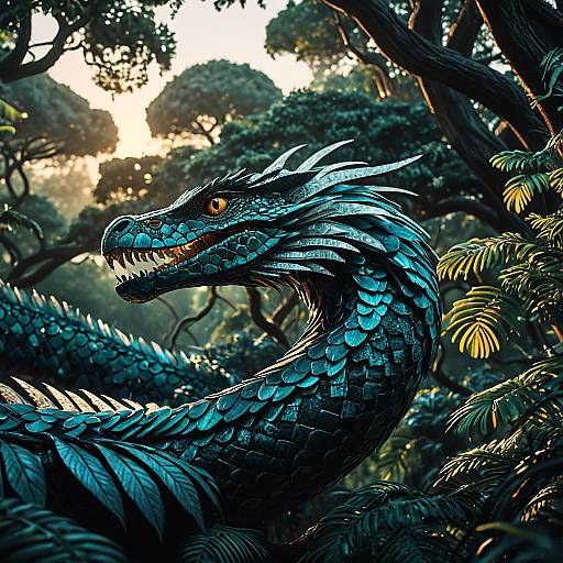 Crystalline Feathered Serpent in Enneanetree Forest