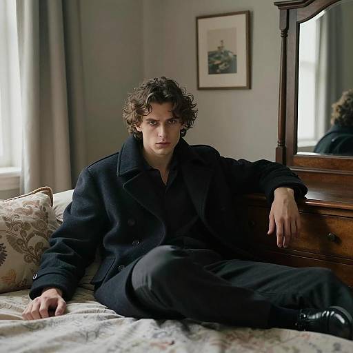 Intense Gaze in Soft Light Setting