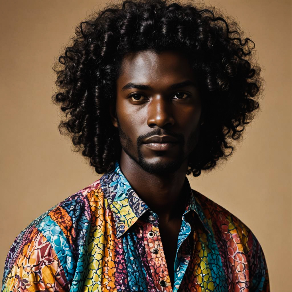 Stylish Portrait of a Dark-Skinned Man