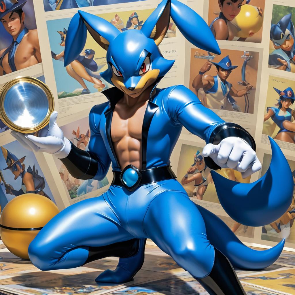 Ultra-Detailed Lucario Humanization Artwork