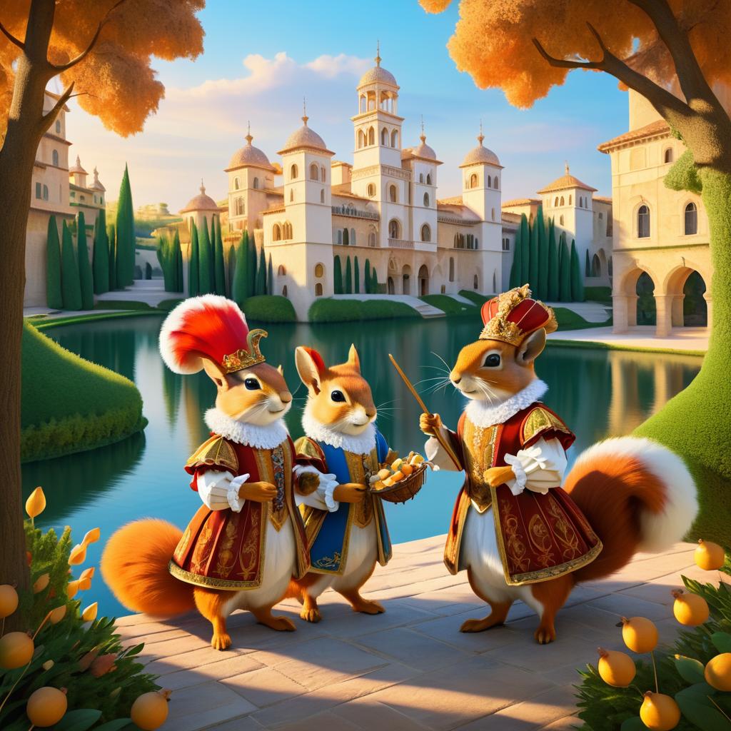 Renaissance Squirrels: A 4K Masterpiece