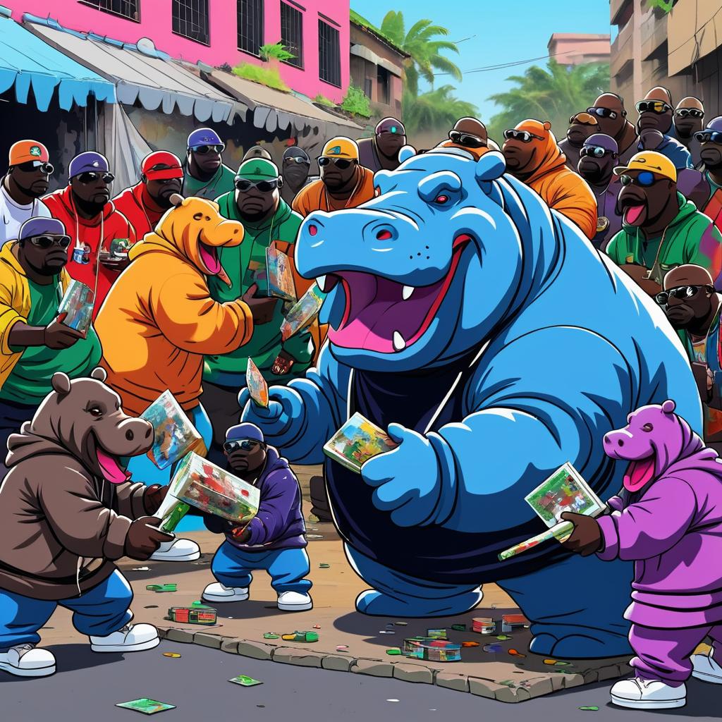 Dramatic Hippo Clan Comic Illustrations