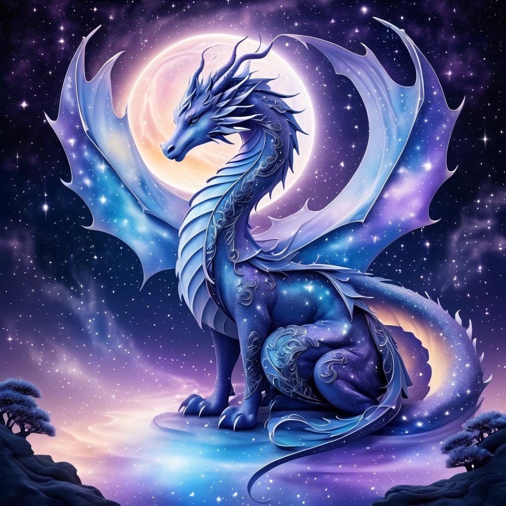 Mystical Dragon in Celestial Stardust