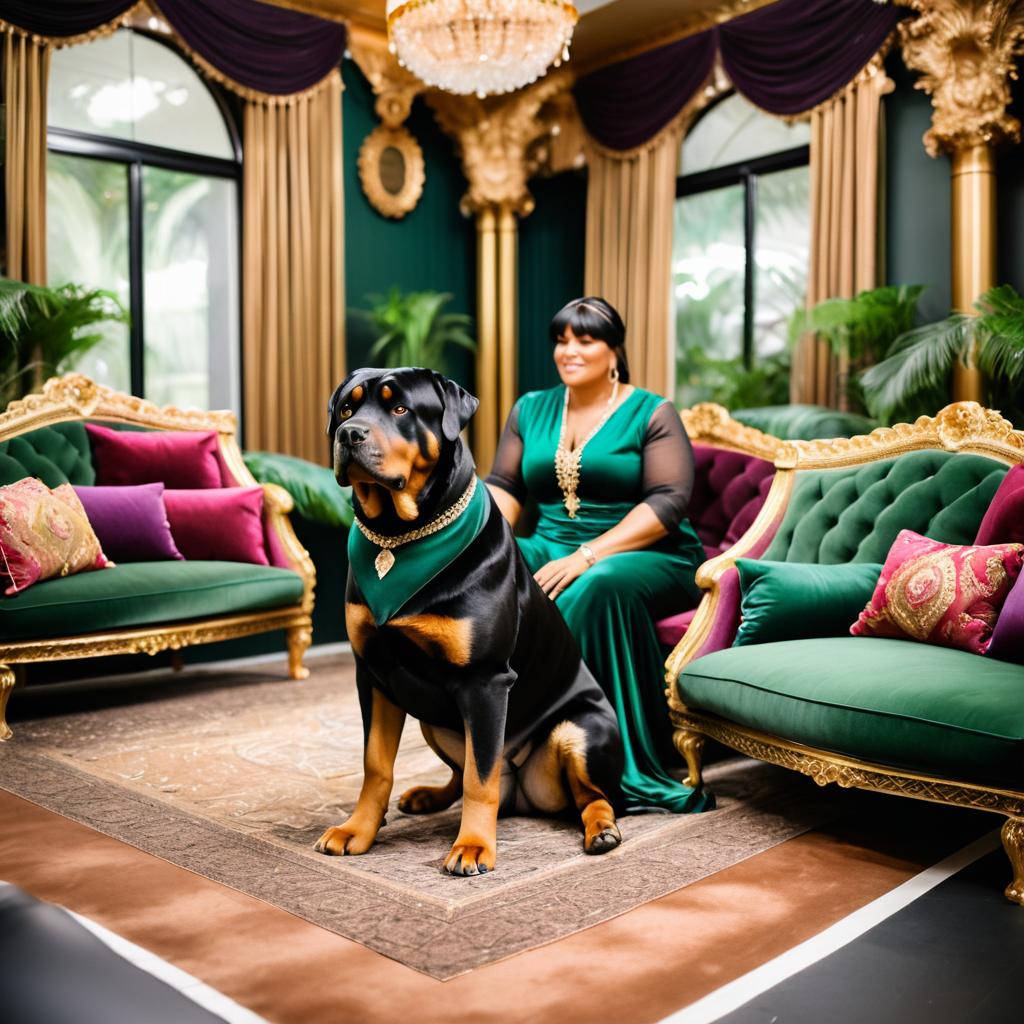 Regal Rottweiler in Luxurious Daycare