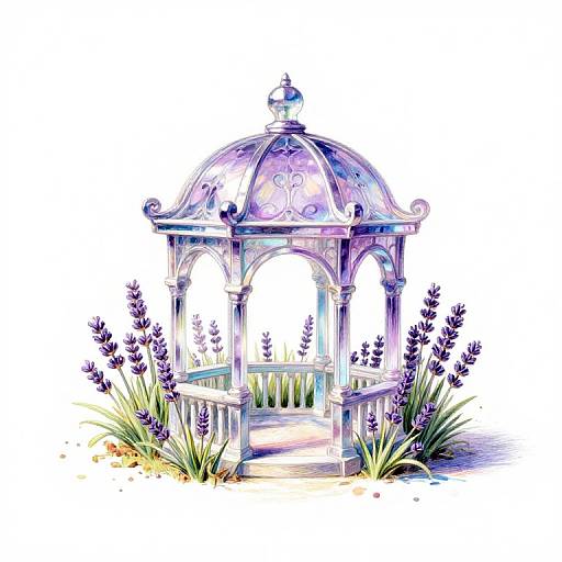 Provence Crystal Pavilion with Lavender Garden