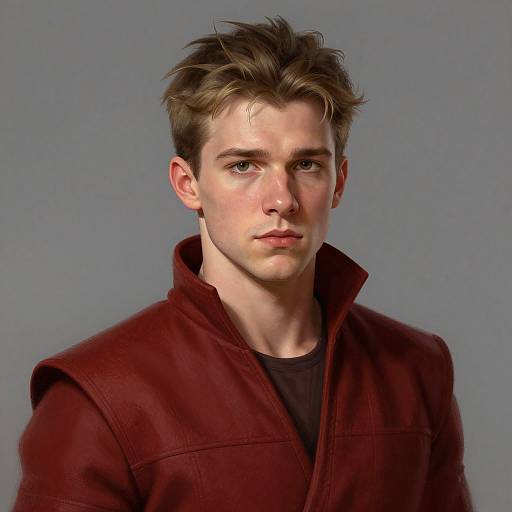 Detailed Portrait of Irish Young Man