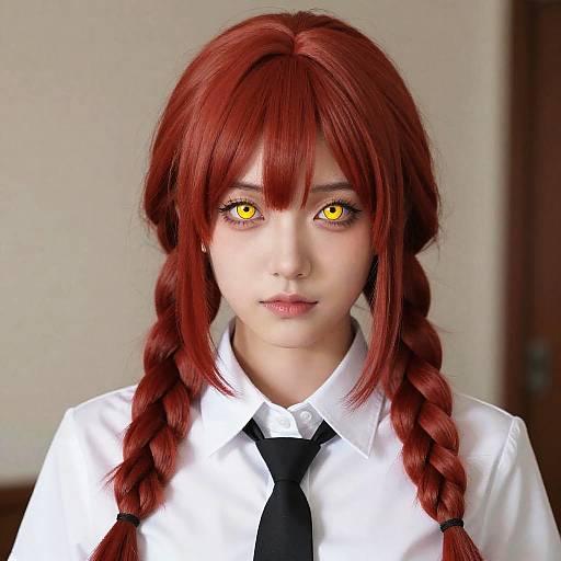 Photorealistic Portrait of Makima from Chainsaw Man