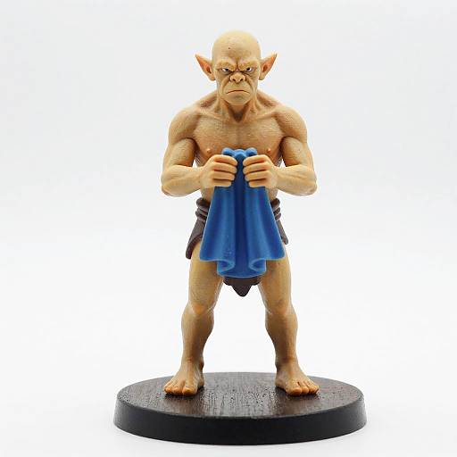 Detailed Bald Orc Figurine Photography