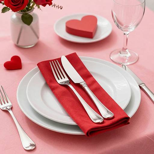 Romantic Valentine's Day Dinner Setting
