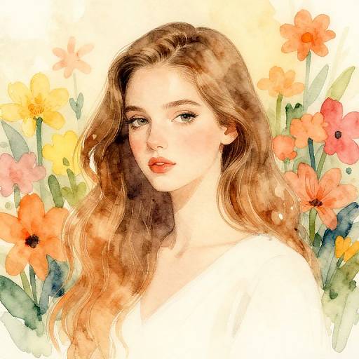 Abstract Expressionist Portrait of Adele