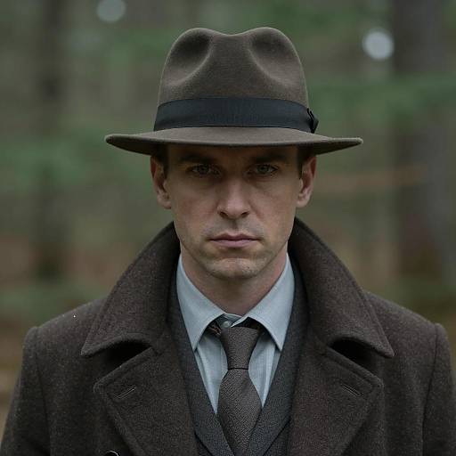 Portrait of a Serious Man in Nature