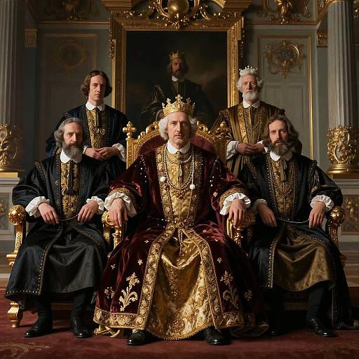 Ancient Royal Family Portrait in Baroque