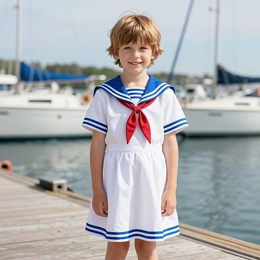 Boy in Sailor Fancy Dress Costume