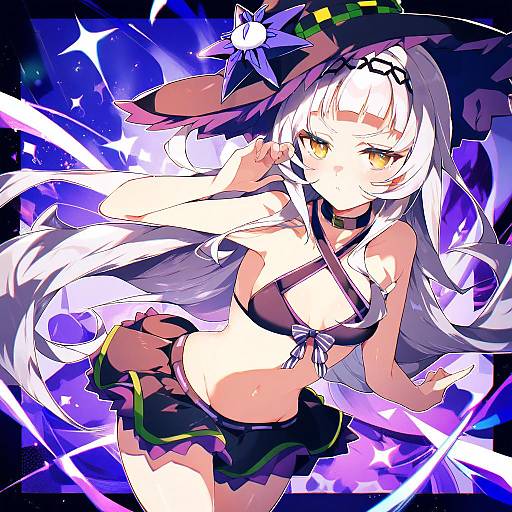 Illustration of Murasaki shion (hololive summer 2019), hololive in the style of Shirushiki