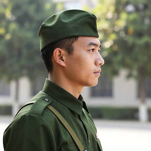 Military Man in Nature Photography