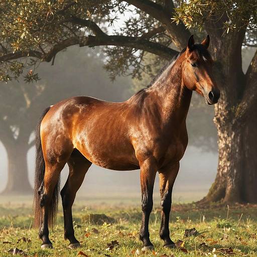 Majestic Ardenner Horse at Dawn
